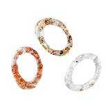 Acrylic Glitter Oval Pendant Earring DIY Charms 8pcs