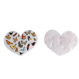 Acrylic Heart Butterfly Pendant Earring Charms 8pcs