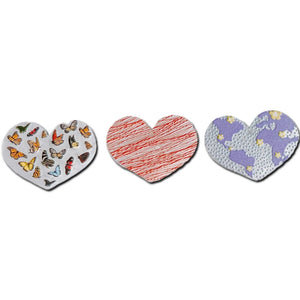 Acrylic Heart Butterfly Pendant Earring Charms 8pcs