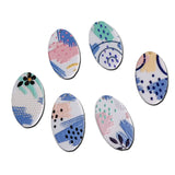 Acrylic Plastic Oval Flat Back Pendant Earring Accessories Charms Jewelry Making
