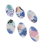 Acrylic Plastic Oval Flat Back Pendant Earring Accessories Charms Jewelry Making