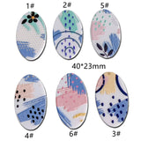 Acrylic Plastic Oval Flat Back Pendant Earring Accessories Charms Jewelry Making