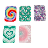 Acrylic Plastic Patterns Pendant Earring Necklace Charms 8pcs