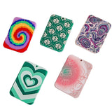 Acrylic Plastic Patterns Pendant Earring Necklace Charms 8pcs