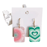 Acrylic Plastic Patterns Pendant Earring Necklace Charms 8pcs