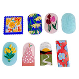 Acrylic Plastic Patterns Earring Pendant Charms DIY 8pcs