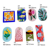 Acrylic Plastic Patterns Earring Pendant Charms DIY 8pcs