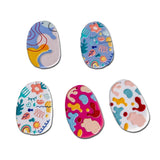 Acrylic Plastic Patterns Pendant Earring Charms 8pcs