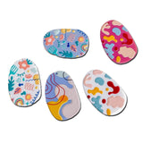 Acrylic Plastic Patterns Pendant Earring Charms 8pcs