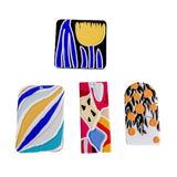 Acrylic Plastic Patterns Pendant Earring Necklace Charms 8pcs