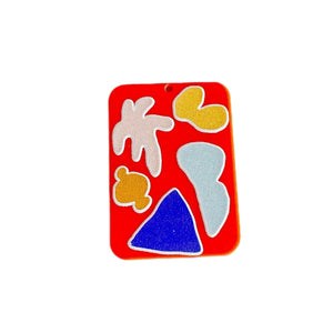 Acrylic Plastic Patterns Pendant Earring Necklace Charms 8pcs