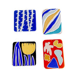 Acrylic Plastic Patterns Pendant Earring Necklace Charms 8pcs