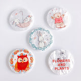 Acrylic Animal Flat Back Pendant Charms 8pcs