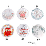 Acrylic Animal Flat Back Pendant Charms 8pcs