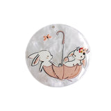 Acrylic Animal Flat Back Pendant Charms 8pcs