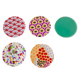 Acrylic Plastic Round Dots Flat Back Necklace Charms 8pcs