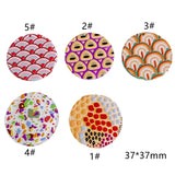 Acrylic Plastic Round Dots Flat Back Necklace Charms 8pcs