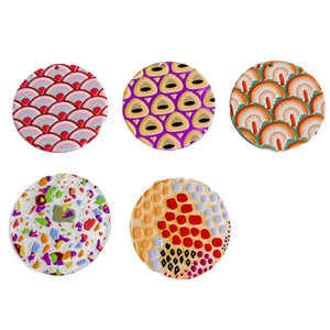 Acrylic Plastic Round Dots Flat Back Necklace Charms 8pcs