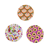 Acrylic Plastic Round Dots Flat Back Necklace Charms 8pcs