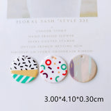 Acrylic Plastic Round Fan Eardrop Pendant Accessories Necklace Charms 8pcs