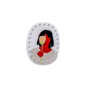 Acrylic Women Face Pendant Earring Necklace Charms Jewelry Making Supplies