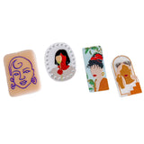 Acrylic Women Face Pendant Earring Necklace Charms Jewelry Making Supplies
