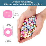 Acrylic Pony Beads 6x9mm Big Large Hole Spacer Beads for Arts Craft Bracelet