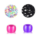 Acrylic Pony Beads 6x9mm Big Large Hole Spacer Beads for Arts Craft Bracelet