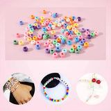 Acrylic Pony Beads 6x9mm Big Large Hole Spacer Beads for Arts Craft Bracelet