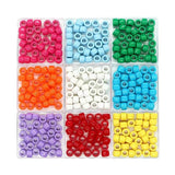 Acrylic Pony Beads 6x9mm Large Hole DIY Loose Beads