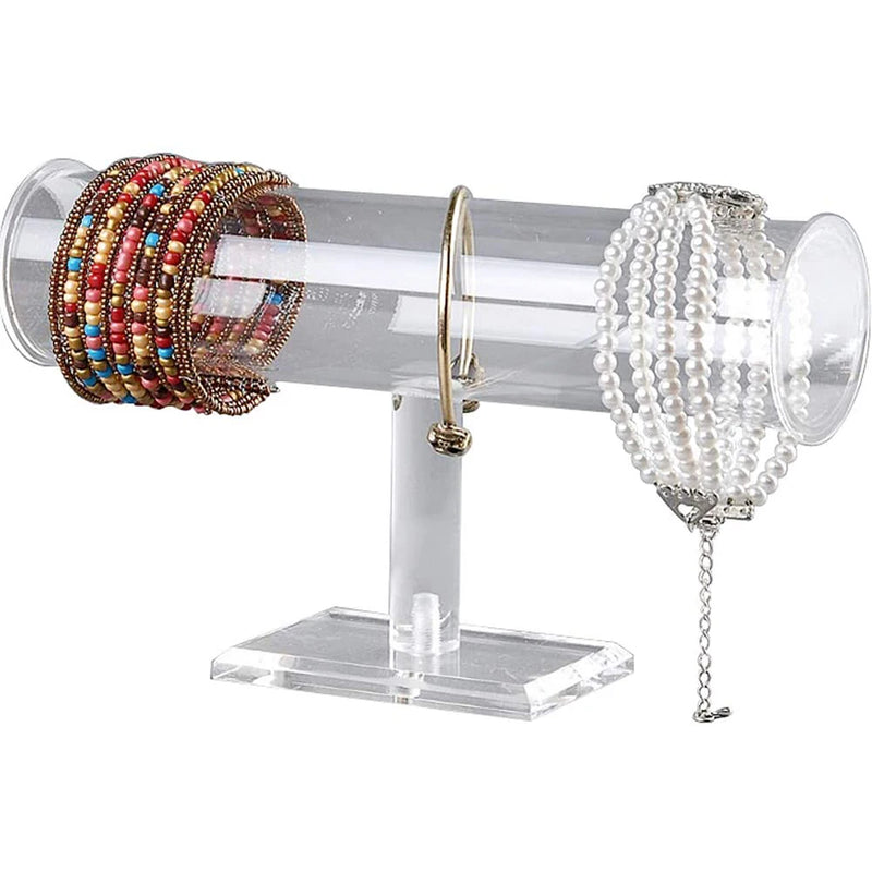 Acrylic Removable Bracelet Display Holder Stand 1 Tier Jewelry Rack