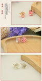 Acrylic Resin 3D Square Dried Flower Pearl Pendant Charms 10MM 10pcs