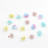 6pcs Acrylic Resin 3D Umbrella Charms for DIY Jewelry Making