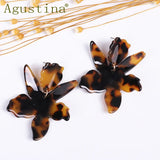 Colorful Resin Flower Drop Earrings Boho Dangle Jewelry