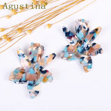 Colorful Resin Flower Drop Earrings Boho Dangle Jewelry