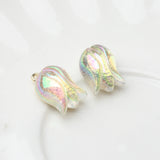Acrylic Tulip Flower Charms 6pcs for DIY Necklace Making