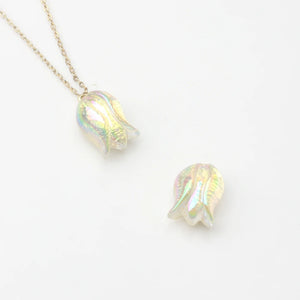 Acrylic Tulip Flower Charms 6pcs for DIY Necklace Making