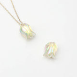 Acrylic Tulip Flower Charms 6pcs for DIY Necklace Making