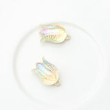 Acrylic Tulip Flower Charms 6pcs for DIY Necklace Making