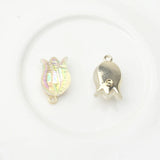 Acrylic Tulip Flower Charms 6pcs for DIY Necklace Making