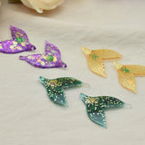 Resin Fish Tail Pendant Charms for DIY Jewelry Making 10pcs