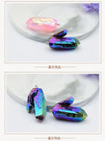 Acrylic Resin Stone Pendant Charms 10pcs/lot Jewelry Making DIY Accessories