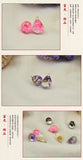 Acrylic Resin Water Tear Drop Dried Flowers Resin Buttons Charms