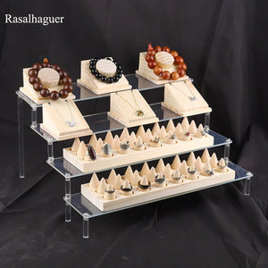 Acrylic Rings Display Model Stud Makeup Shelf Figure Stand