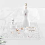 Acrylic Cosmetic Jar Jewelry Stand Holder Organizer Display
