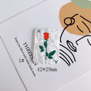 Acrylic Rose Sunflower Geometric Triangle Flamingo Small Pendant Earring