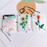 Acrylic Rose Sunflower Geometric Triangle Flamingo Small Pendant Earring
