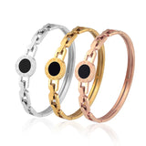 Stainless Steel Bracelet with Acrylic Round Accessories