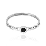 Stainless Steel Bracelet with Acrylic Round Accessories