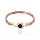 Stainless Steel Bracelet with Acrylic Round Accessories